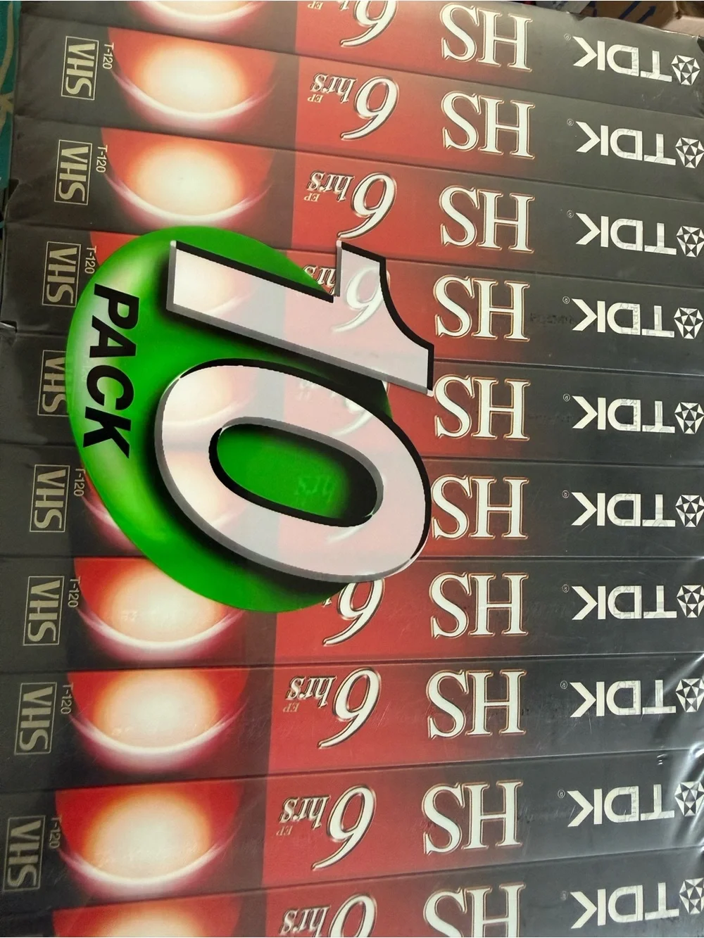 TDK T-120HS Premium Quality VHS 6hrs - 11 cassette (Pack of 10) sealed